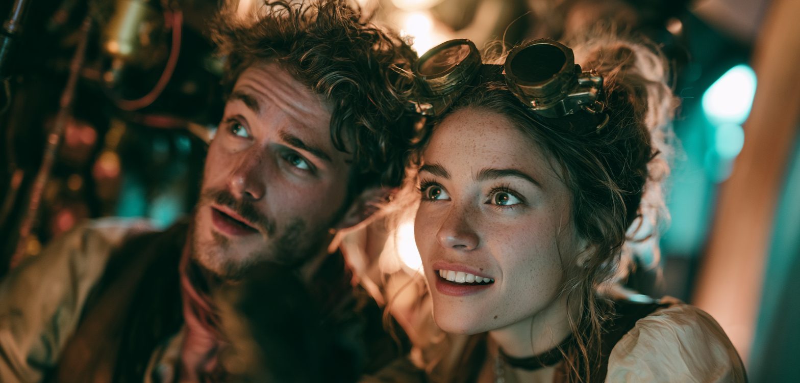 Zwei Freunde beim Escape Room in Köln